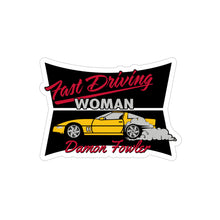 Load image into Gallery viewer, Fast Driving Woman - Transparent Outdoor Stickers, Die-Cut, 1pc